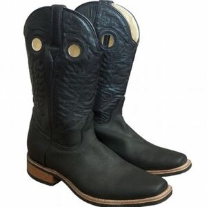 Classic Black Western Cowboy Boots